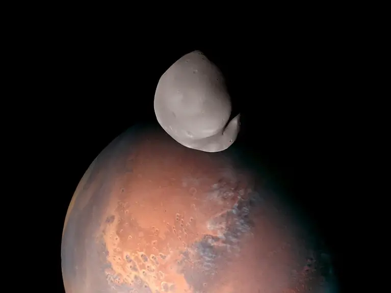 פני הקרקע של דימוס זהים לאלה של מאדים. צילום: תוכנית מאדים של איחוד האמירויות הערביות.