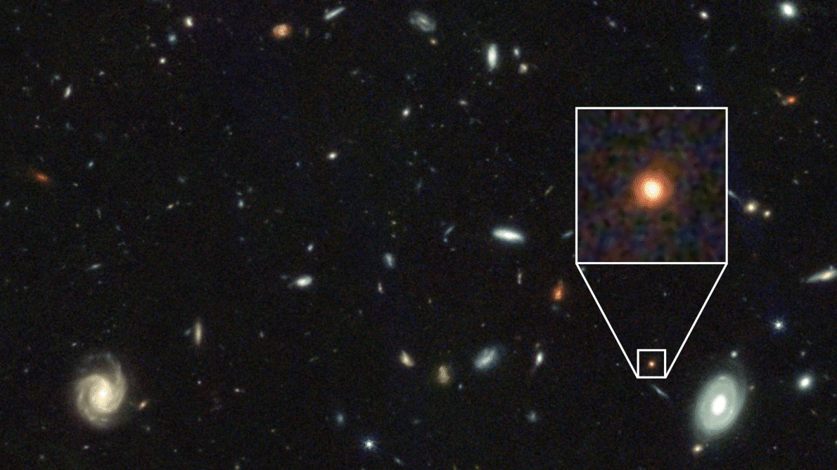 הגלקסיה GS-9209. credit g. brammer c. williams a. carnall, אוניברסיטת אדינבורו