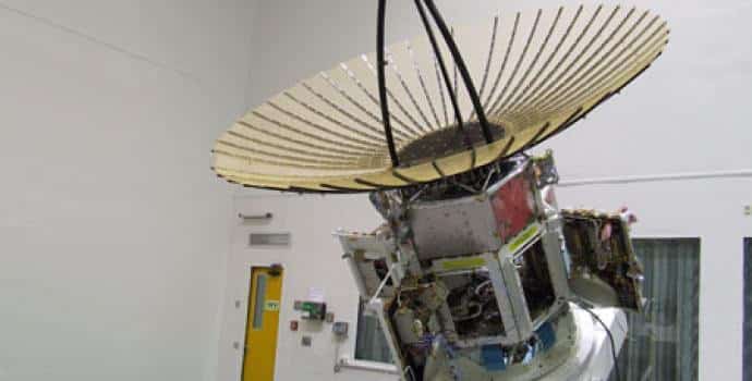 The Israeli commercial satellite TECSAR1 that was launched in 2018 and uses radar technology. Photo: Israel Aerospace Industries