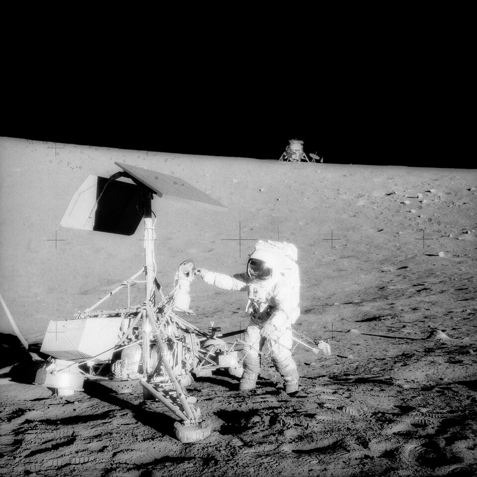 Apollo 12 landed next to the Survivor 3 lander