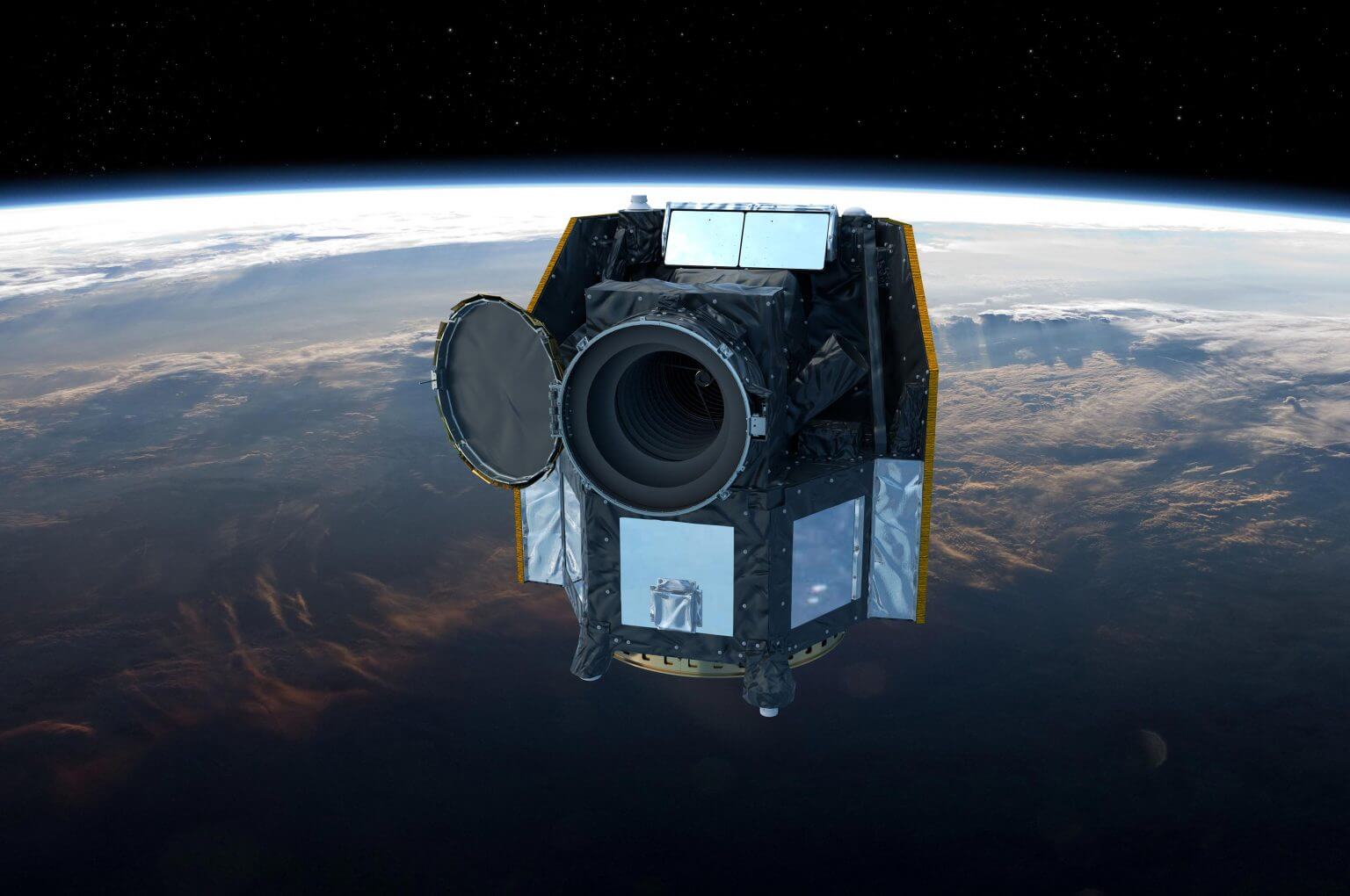 התרשמות אמן של CHEOPS. קרדיט: © ESA / ATG medialab