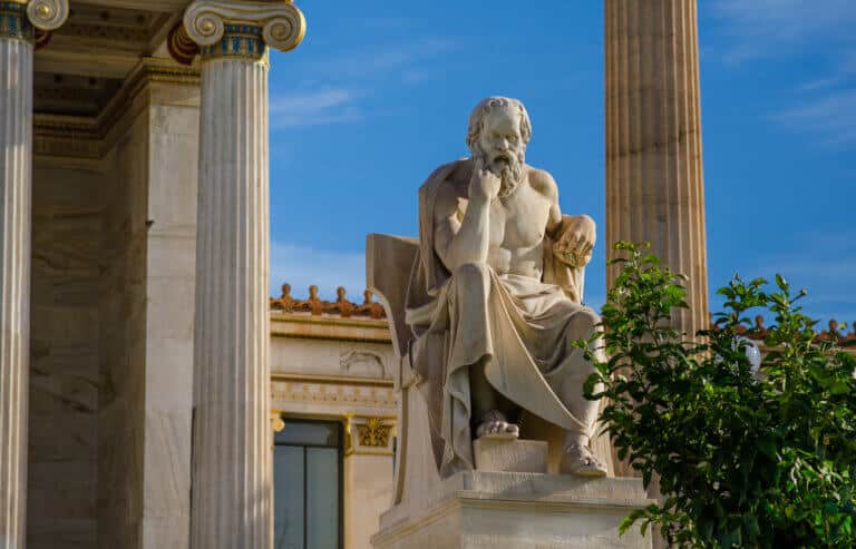 Ancient statue of Socrates on display in Greece. Illustration: depositphotos.com