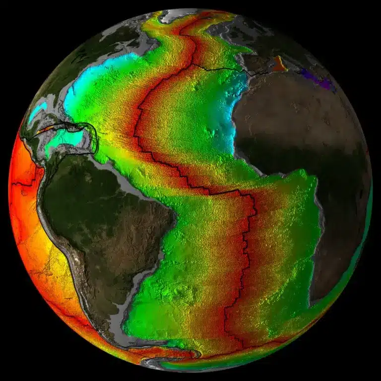 A study predicts the extension of the Strait of Gibraltar subduction zone into the Atlantic Ocean, which could create an Atlantic Ring of Fire within about 20 million years. This research sheds light on the dynamic nature of ocean life cycles and the formation of new reduction zones, using advanced computational models. It offers new insights into the activity of the subduction zone in Gibraltar and its implications for seismic activity, emphasizing the importance of preparedness and studying the process of ocean contraction as a key process in the geological evolution of the Earth. Credit: Mr Elliot Lim, CIRES &NOAA/NCEI