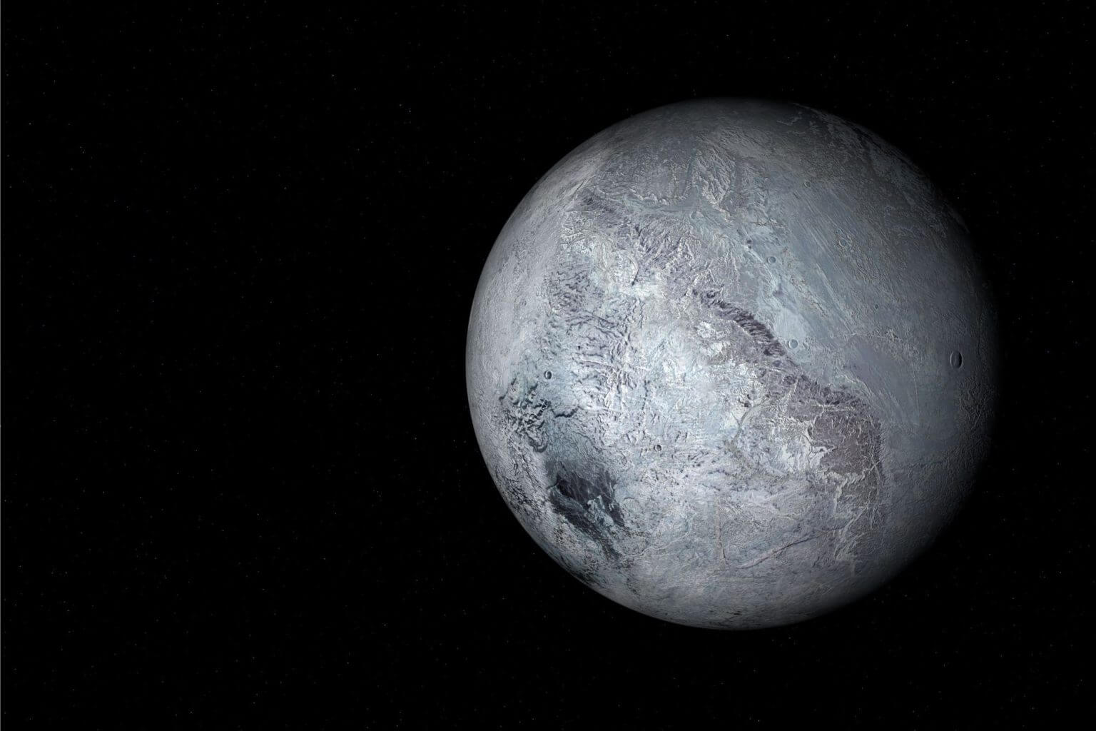 The dwarf planet Eris. Illustration prepared by NASA