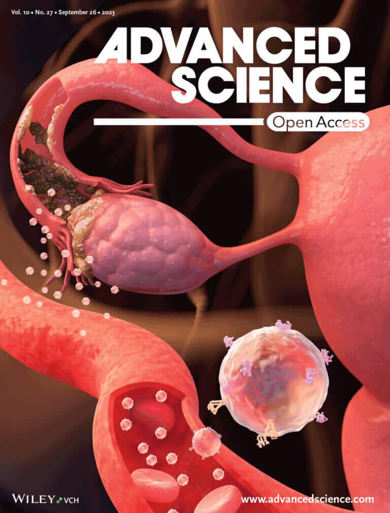 The cover of the magazine ADVANCED SCIENCE and on it a study by Ben Gurion University on increasing the chances of rooting of an in vitro embryo. PR photo