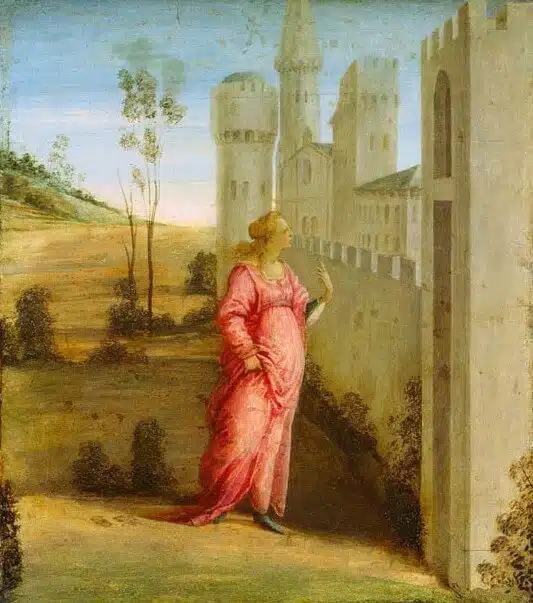 אסתר המלכה בשער העיר. ציור של סנדרו בוטיצ'לי