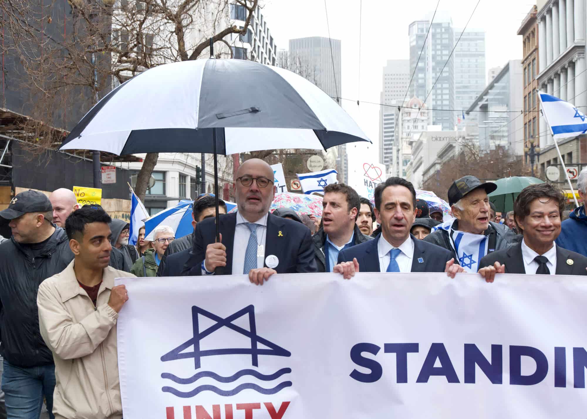 March 3, 2024, a demonstration against anti-Semitism on the main street of San Francisco. Illustration: depositphotos.com