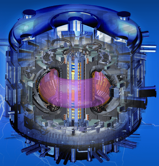 Simulation of a nuclear fusion reactor. Courtesy of General Atomics.