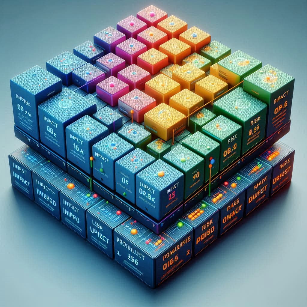 صورة لمصفوفة المخاطر بواسطة الذكاء الاصطناعي. بإذن من جاي بورستين.