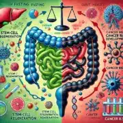 An illustration illustrating the effects of fasting on gut health, stem cells and cancer risk.