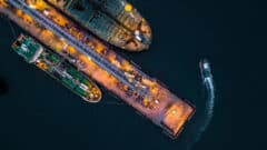 ناقلة نفط ترسو على رصيف ميناء النفط. الرسم التوضيحي: موقع Depositphotos.com