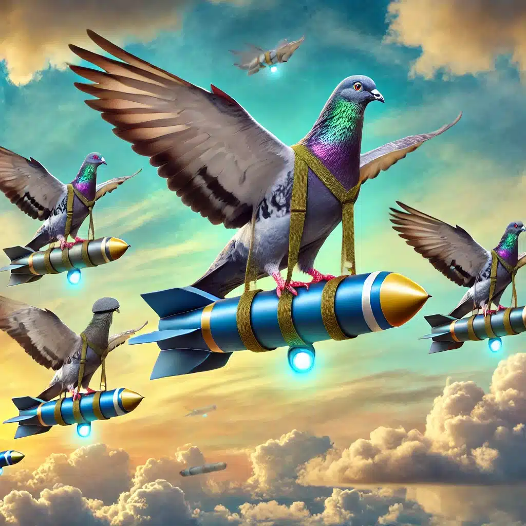 Research on guided missiles with the help of pigeons and the swimming
