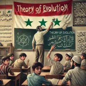 دراسة نظرية التطور في سوريا. تم إعداد الصورة باستخدام DALEE.