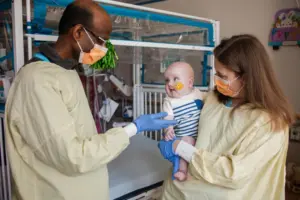 The baby who was saved thanks to genetic engineering.