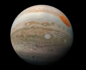 This stunning view of Jupiter's Great Red Spot and stormy southern hemisphere was captured by the Juno spacecraft as it made a close flyby. Credit: NASA/JPL-Caltech/SwRI/MSSS/Kevin M. Gill