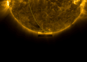 Solar Orbiter focuses on the Sun's south pole. Photo: ESA