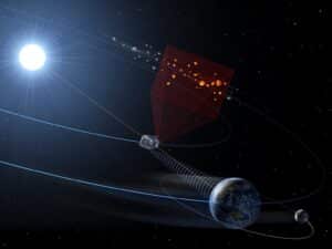 The European Space Agency's (ESA) planned NEOMIR space telescope will scan for asteroids approaching Earth while they are hidden by the glare of the sun. In doing so, it will fill a significant blind spot in modern asteroid warning systems. Credit: ESA / Pierre Caril