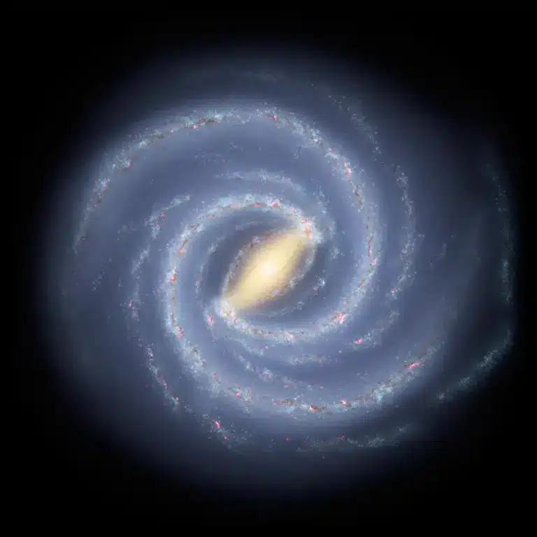 הדמיית אמן של גלקסיית שביל החלב. קרדיט: NASA/JPL-Caltech