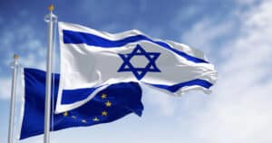أعلام إسرائيل والاتحاد الأوروبي. تعاون علمي مثمر. صورة توضيحية: depositphotos.com