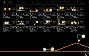 لعبة تصميم السيارات الجينية، حيث طُلب من المشاركين تصميم سيارة افتراضية. حقوق الصورة: د. شون والتون، جامعة سوانزي