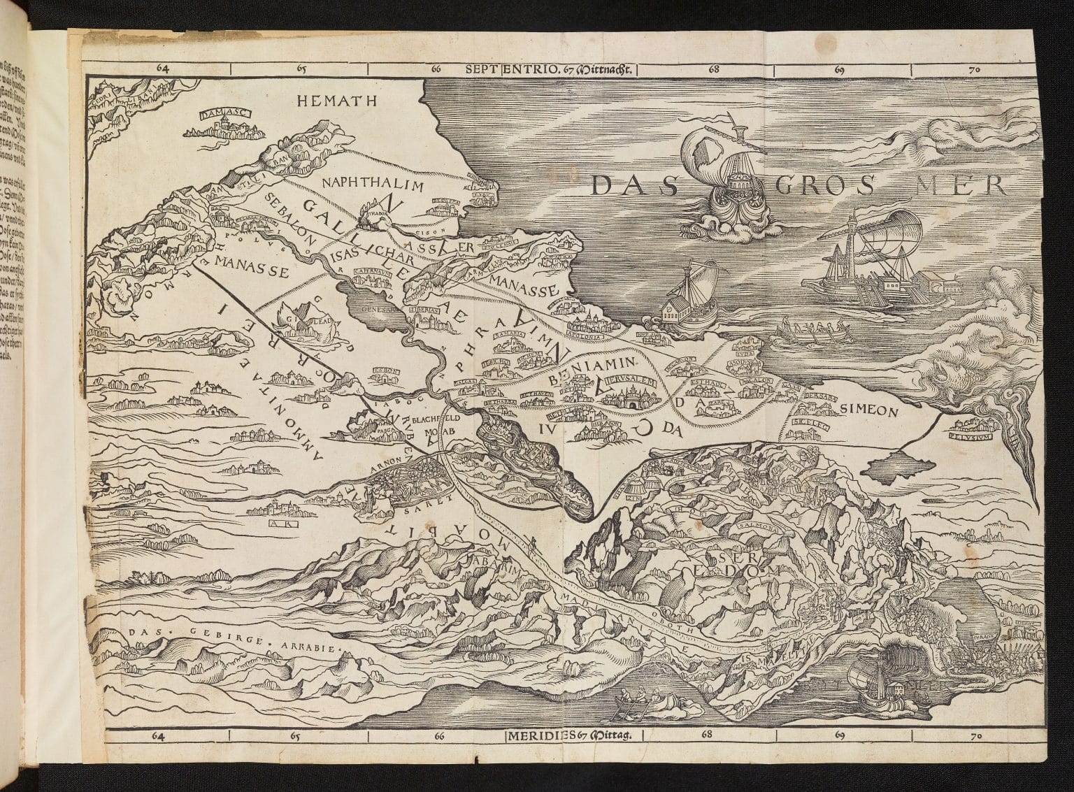 מפת תנ"ך הפוכה בת 500 שנה עם גבולות שבטי ישראל עיצבה את תפיסת הגבולות והמדינות עד ימינו