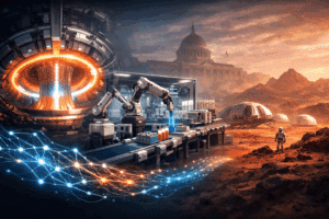 العالم في عام 2050. رسم توضيحي: آفي بيليزوفسكي عبر دالي.