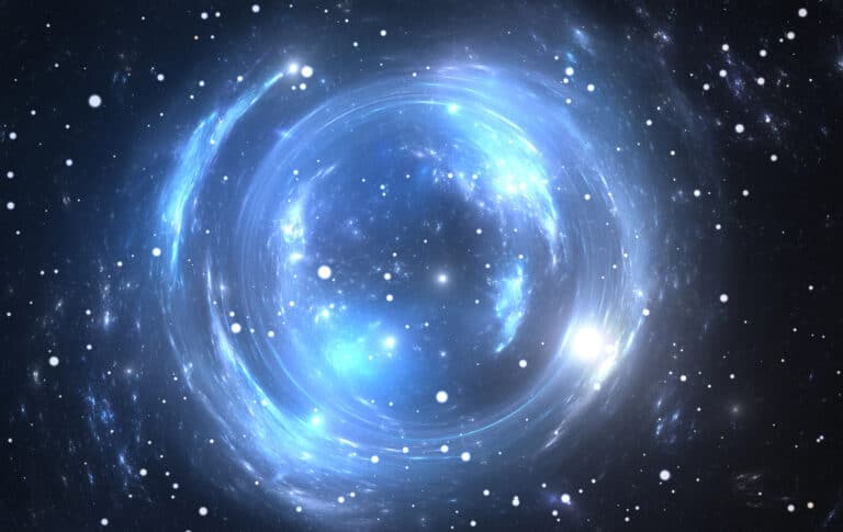 עדשת כבידה מעוותת עצמים הנמצאים מאחוריה. המחשה: depositphotos.com