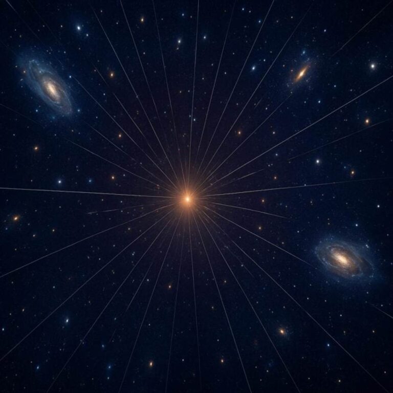 תמונה של התפשטות היקום שיצרה בינה מלאכותית. קרדיט: ZARM, Universität Bremen (AI generated)