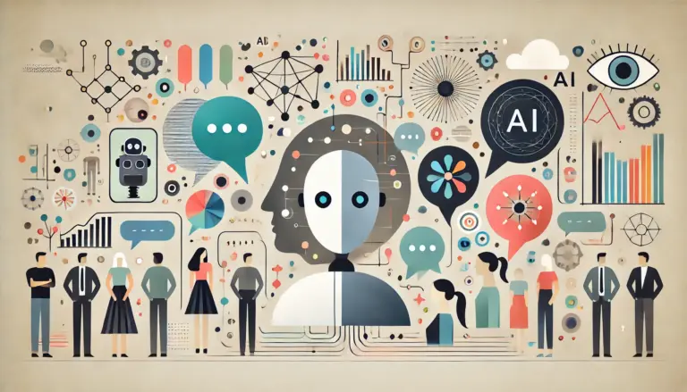 האנשים שונים, הטכנולוגיה משותפת, עלולה לגרום לאחידות. איור: אבי בליזובסקי באמצעות DALEE