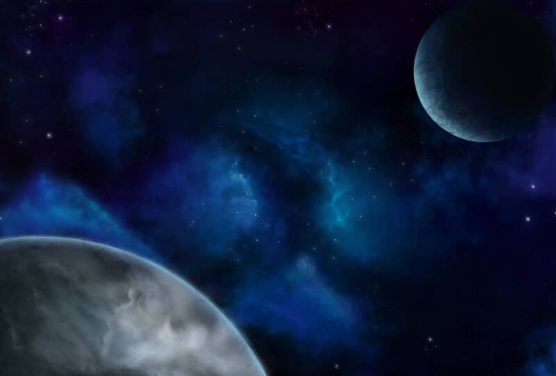 כוכב לכת וירחים ללא שמש. מחקר חדש מצביע על מסגרת מתאימה לחיים שהתעלמו ממנה בעבר: ירחים שנסחפים בחלל הבין-כוכבי ללא אור שמש כלל. בתנאים המתאימים הם יכולים לקיים סביבות ישיבות מתמשכות. (הדמיית אמן). . <a href="https://depositphotos.com. ">המחשה: depositphotos.com</a>