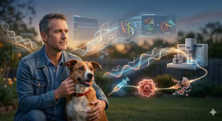 האיש שריפא את הכלבה שלו מסרטן &ndash; בעזרת צ'אט-GPT. איור: ד"ר רועי צזנה