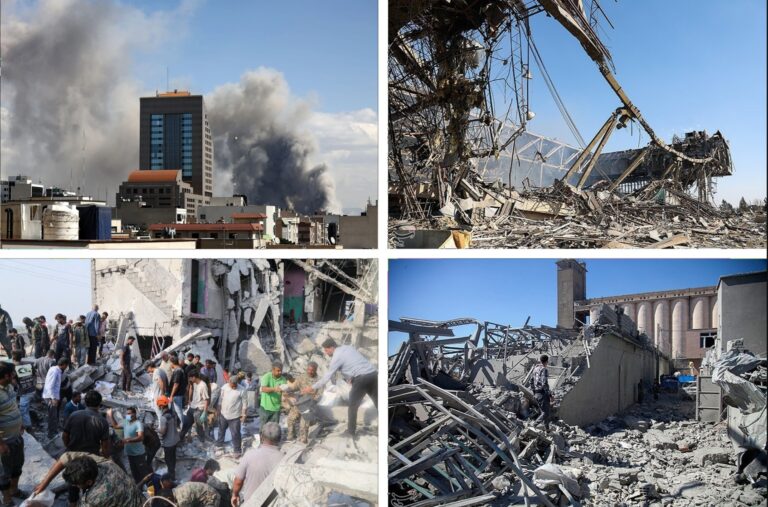 קולאג' תמונות ממלחמת אירן 2026. נחלת הכלל, מתוך ויקישיתוף