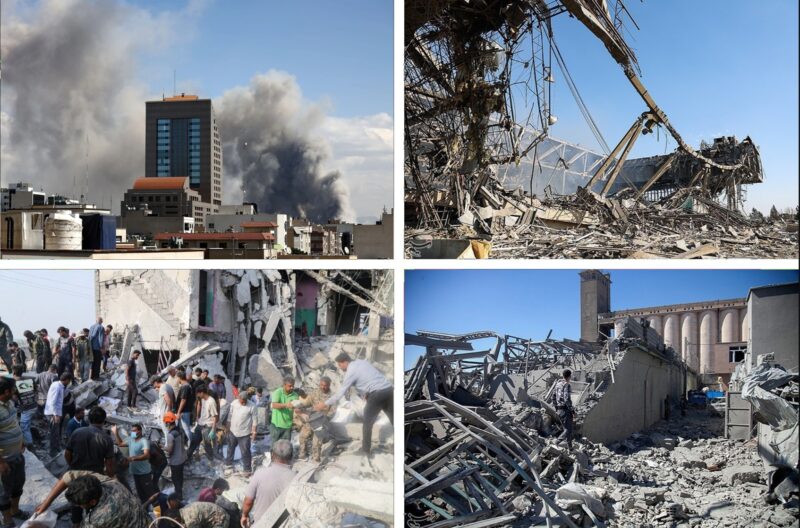 קולאג' תמונות ממלחמת אירן 2026. נחלת הכלל, מתוך ויקישיתוף