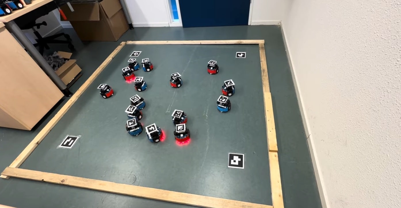 מעט אקראיות משפרת את הניווט של נחילי רובוטים בסביבות צפופות