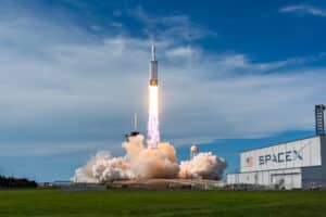 June 25, 2024: SpaceX's Falcon Heavy launcher is seen launching the GOES-U weather satellite for NOAA from NASA's LC-39A launch pad in Cape Canaveral, Florida. Illustration: depositphotos.com