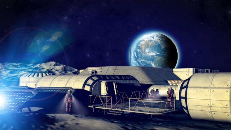Future research station on the moon