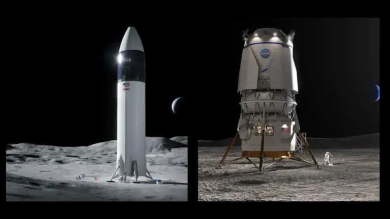 איור Starship Human Landing System מתוך עמוד נאס"א על Human Landing System. קרדיט: NASA / SpaceX