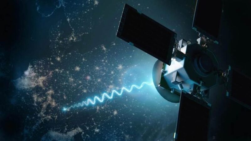 הדמיית אמן של PExT מתקשר ישירות עם הארץ. קרדיט: NASA/Morgan Johnson
