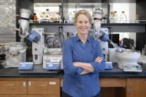 Nobel Prize winner in chemistry Frances Arnold in her laboratory