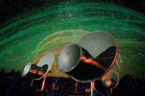 The Allen Telescope Array at the Hat Creek Radio Observatory. Credit: Seth Shostak/SETI Institute