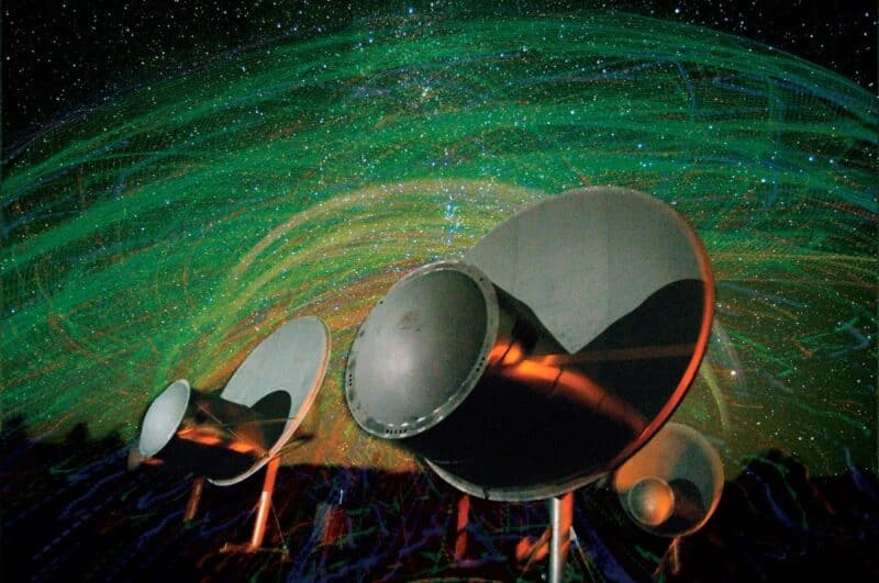 The Allen Telescope Array at the Hat Creek Radio Observatory. Credit: Seth Shostak/SETI Institute