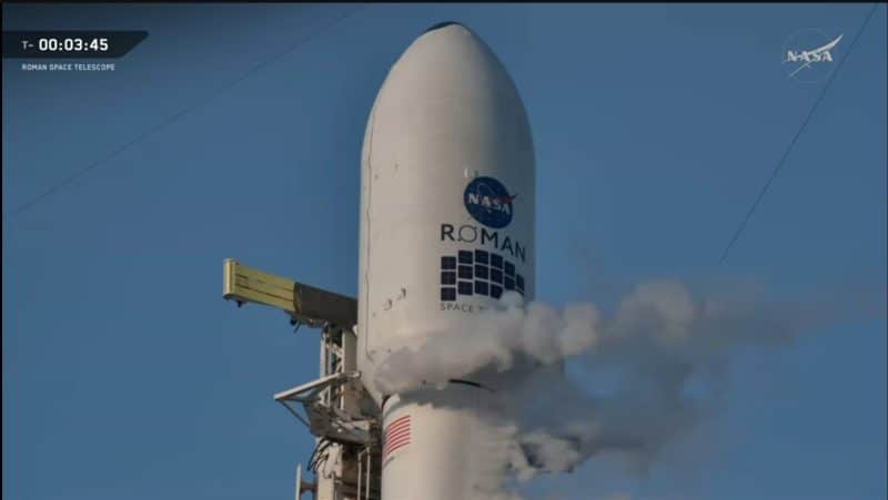 The Roman Space Telescope was launched into space. NASA screenshot