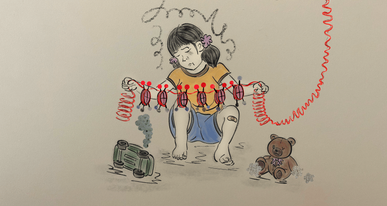 איור של שינויים אפיגנטיים בתאי המוח של עכברים בעקבות דחק בגיל צעיר