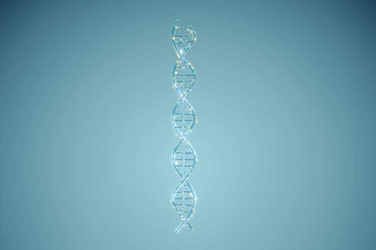 איור של DNA וכרומוזומים המייצגים גנים ומידע גנטי. אילוסטרציה: depositphotos.com.